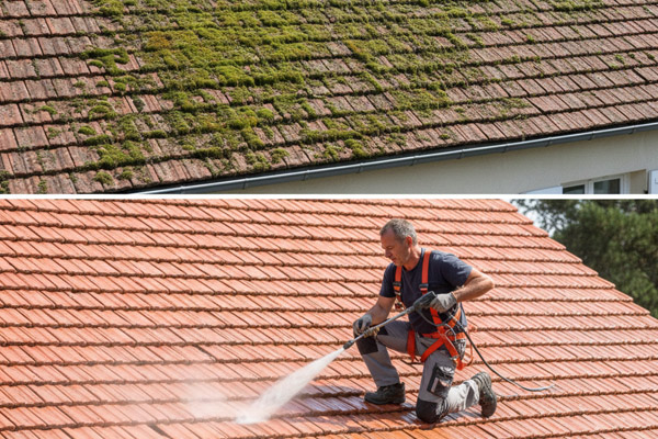Démoussage de toiture professionnelle
